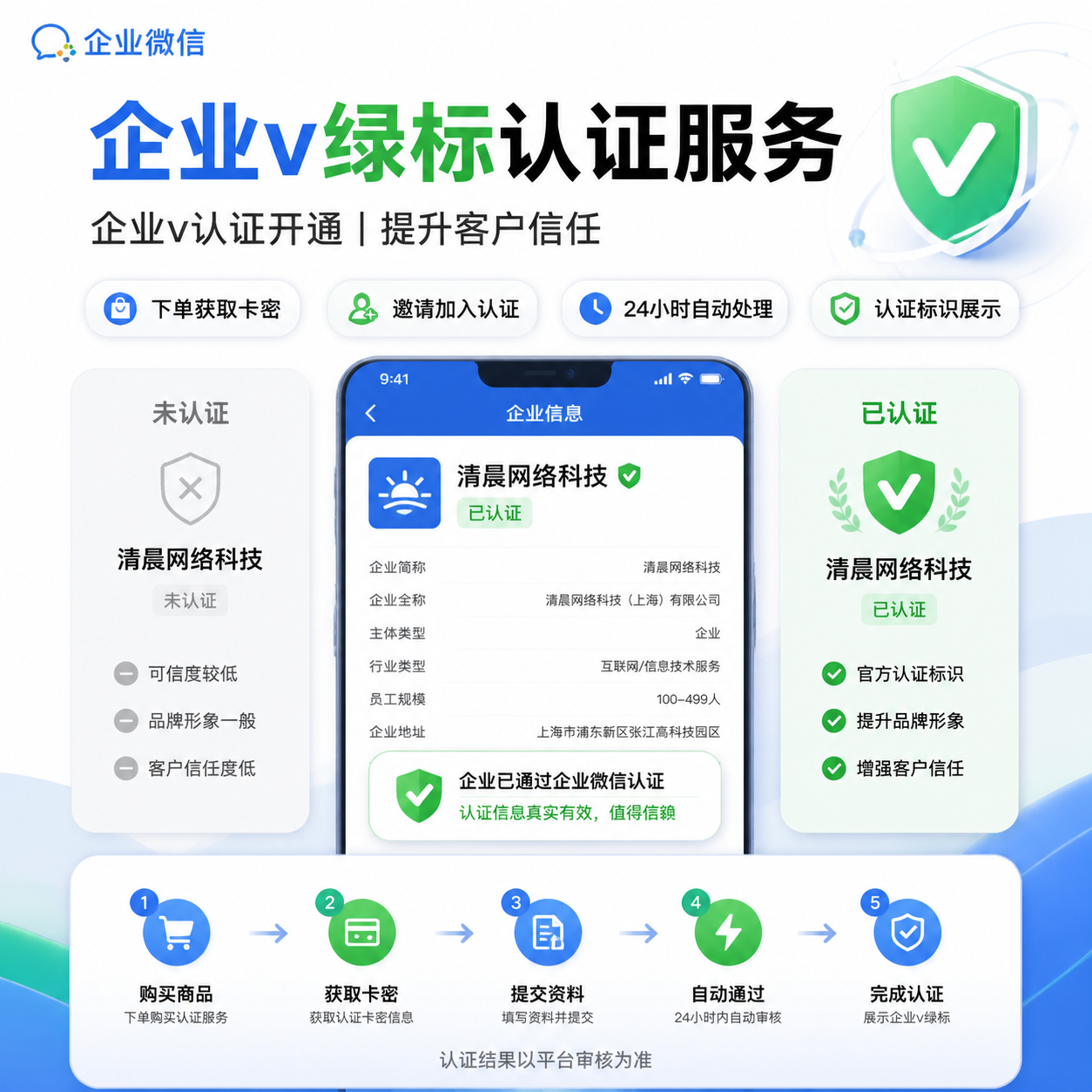 企业vx绿标